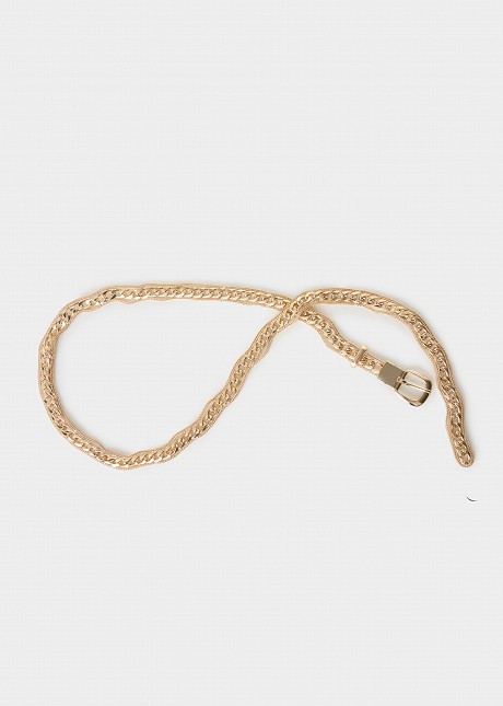 Gold-tone chain belt