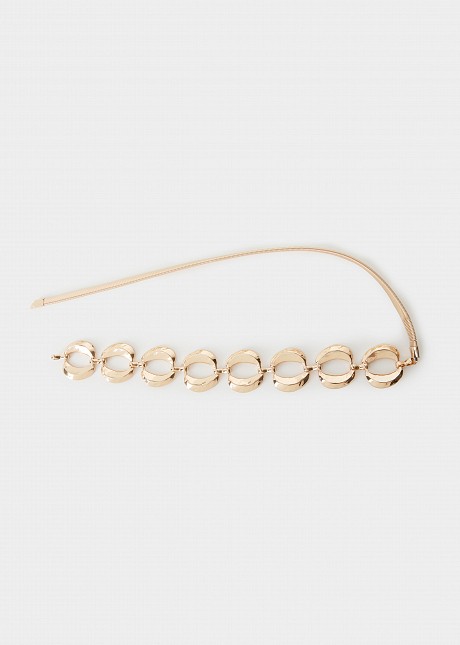Chain belt with pearls