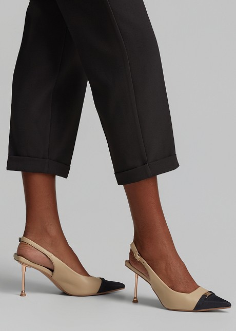 Slingback γόβες με μεταλλικό τακούνι