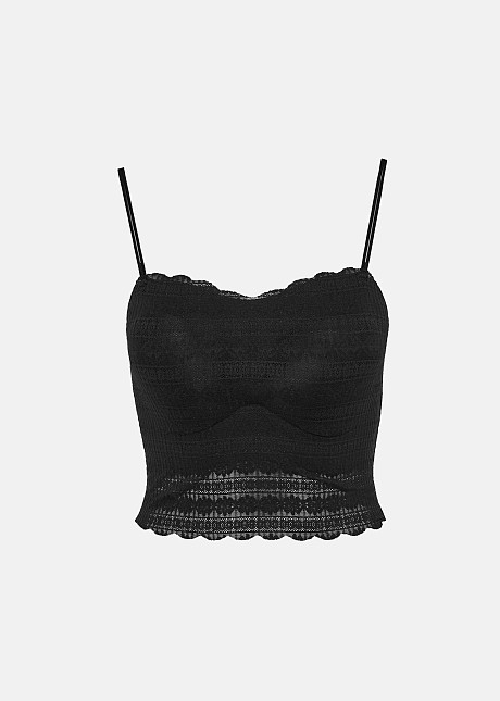 Stretch lace bustier