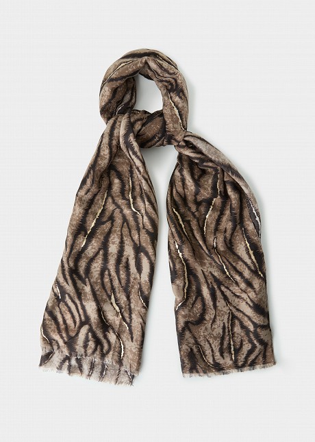 Animal print εσάρπα με foil