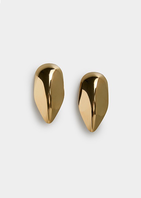 Oversize earrings in gold tone