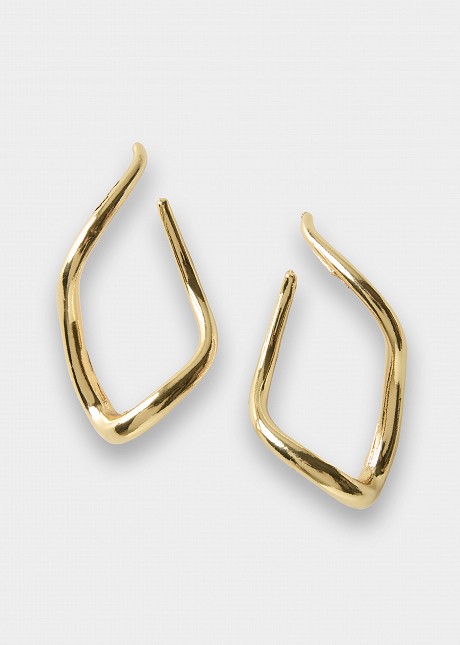 Large irregular-shaped drop earrings