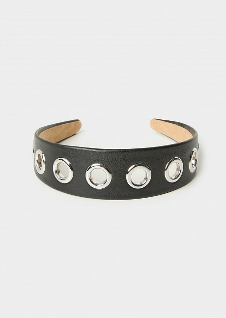 Headband with circular metal details