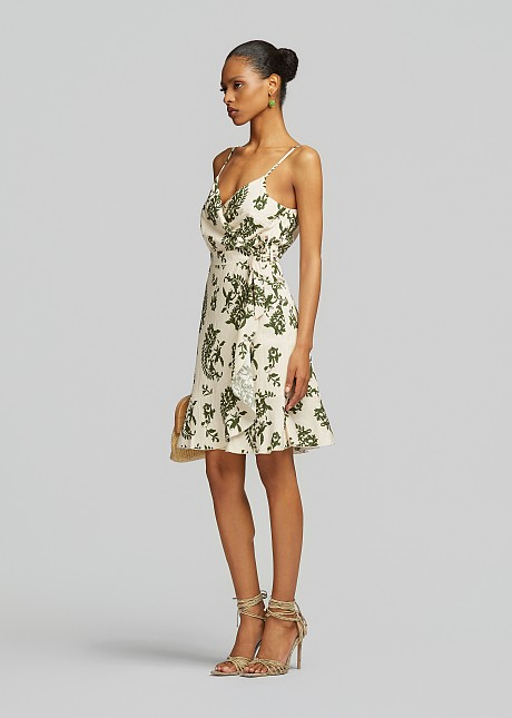 とも新品 AP STUDIO* Cu/R Camisole Dress Printed wrap camisole dress | LYNNE