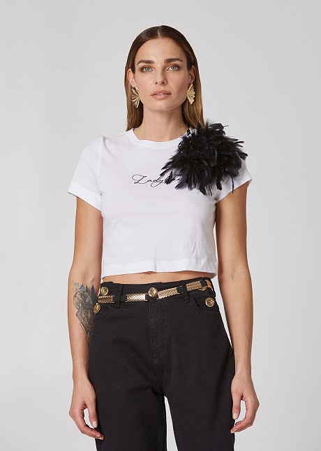 Crop top with print "Ladylike"