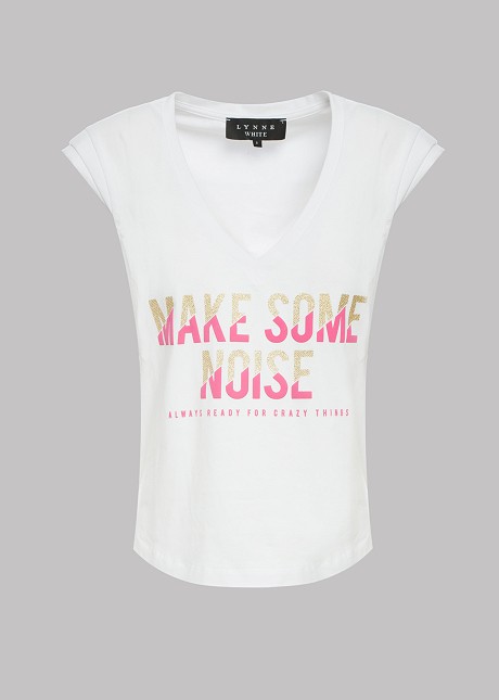 Blouse with print "MAKE SOME NOISE"