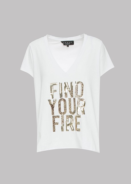 Блуза с щампа "Find your fire"