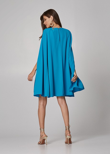 Mini dress with cloak