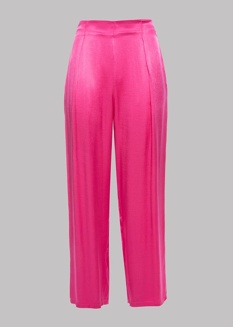 Satin look trousers