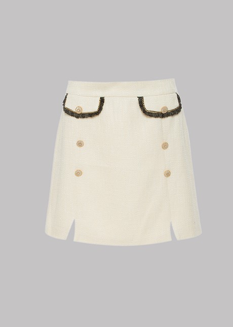Mini tweed look skirt