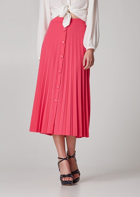 Midi skirt with buttons