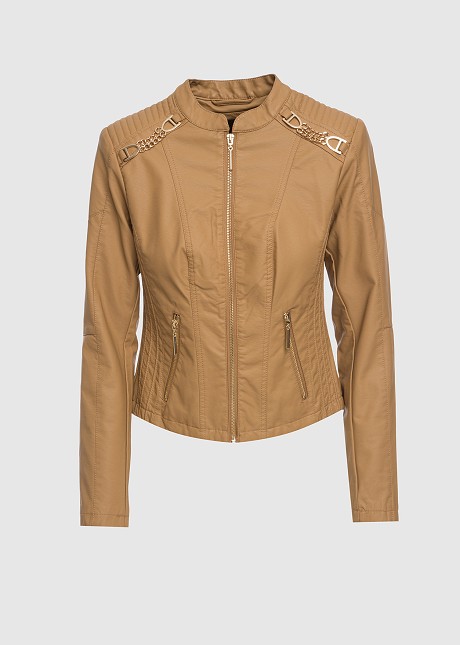Leather look jacket