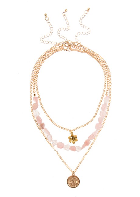 Necklace set with decorative beads and pantif