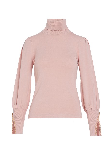 Knitted turtleneck blouse