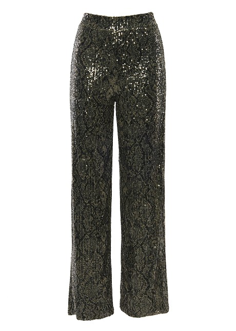 High waisted sequins pants