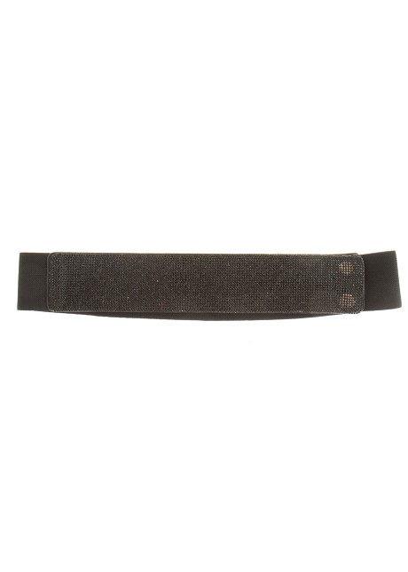 Elasticated belt with rhinestones