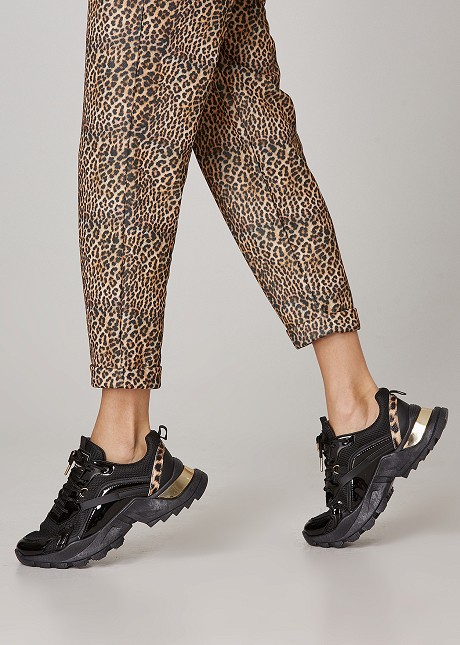 Sneakers with animal print details