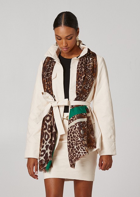 Scrarf in mixed animal prints