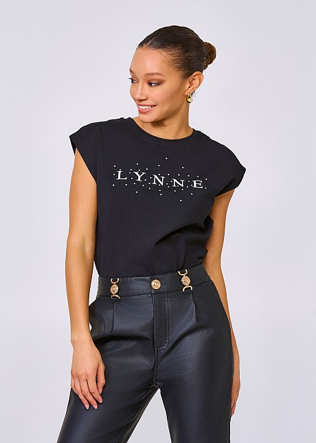 Blouse with print "LYNNE"