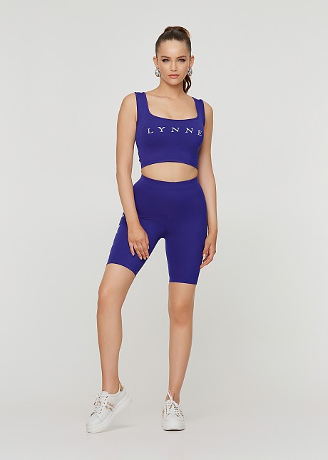 Cropped vest top with LYNNE logo On line exclusive collection