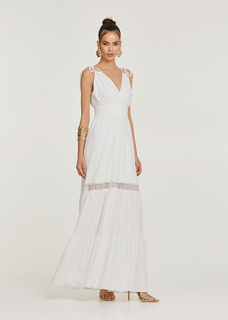 Maxi broderie anglaise lace dress