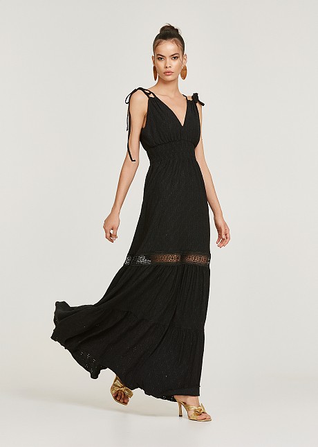 Maxi broderie anglaise lace dress