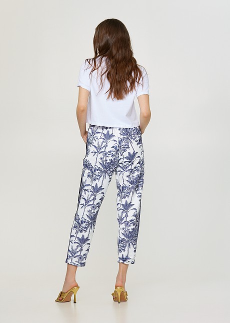 Printed sweatpants with side pockets