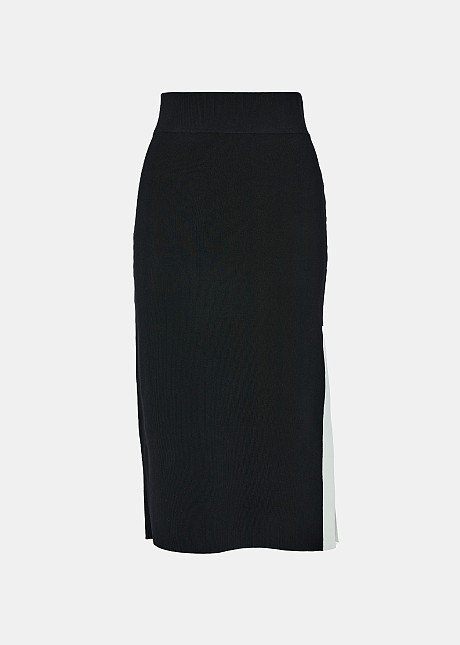 Midi knitted pencil skirt