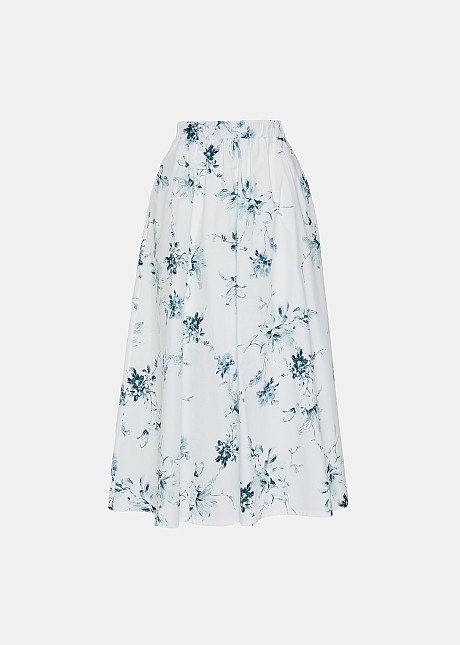 Midi printed skirt