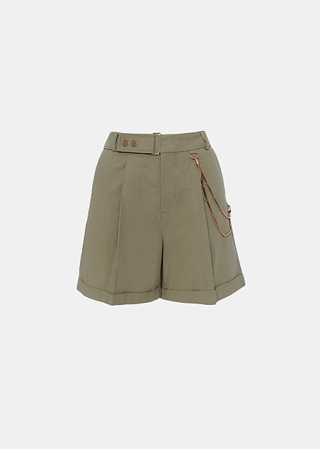 Trench coat bermuda shorts