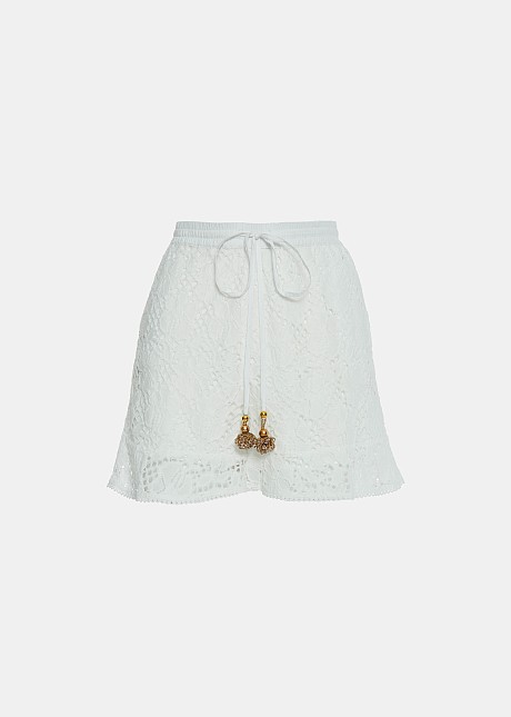 Broderie shorts with ruffles