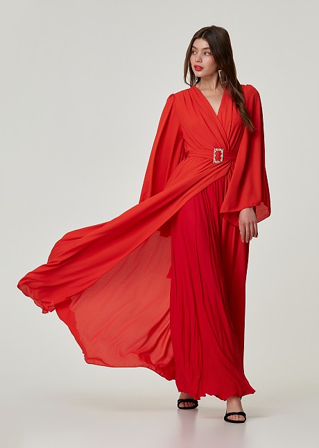 Rochie lungă cu catarama