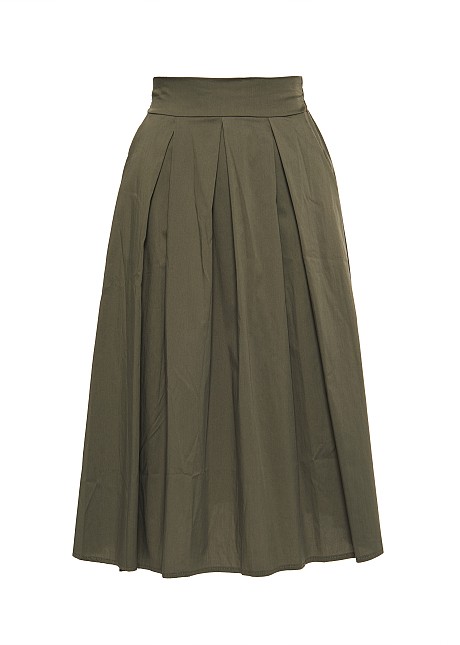 Pleated cloche  skirt with pockets