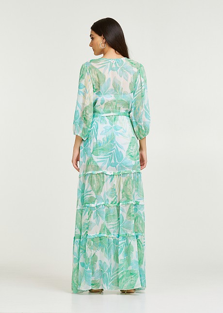 Long line printed tunik dress