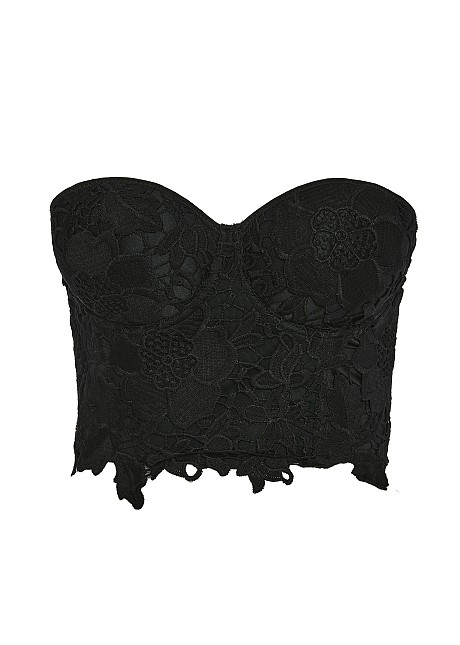 Lace bustier with cups