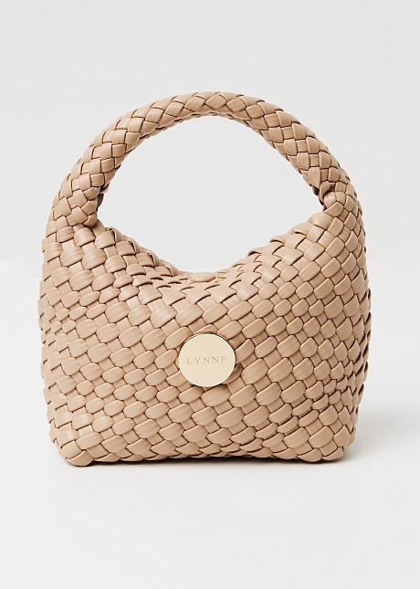 Mini knitted handbag with top handle