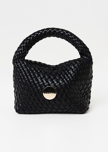 Mini knitted handbag with top handle