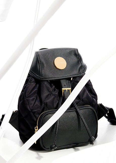 Backpack τσάντα με συνδυασμό υλικών