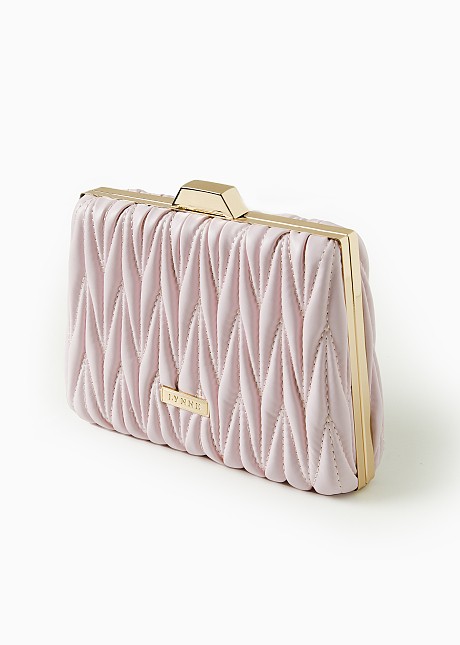 Quilted look clutch bag
