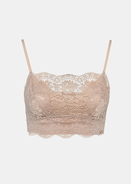 Longline lace bustier with cups