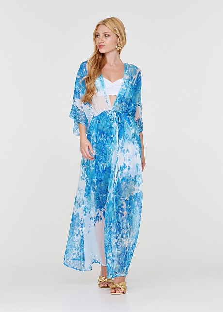 Maxi printed camisole beachwear dress