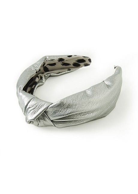 Knot hairband in silver look