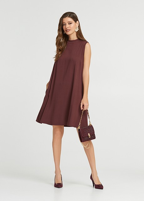 A line mini dress with pockets