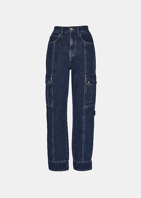 Pantaloni denim Cargo