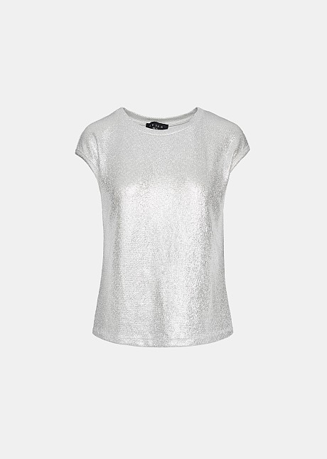 Shinny short sleeve top