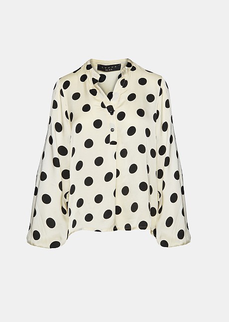 Polka dot blouse with buttons