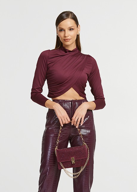 Crop top with crisscross bust