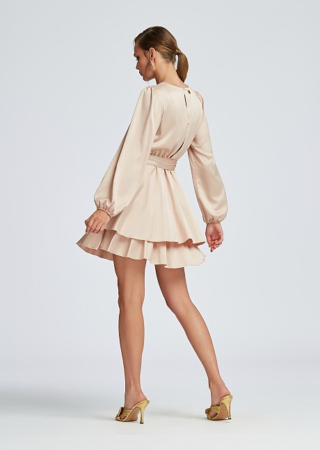 Mini dress with ruffles