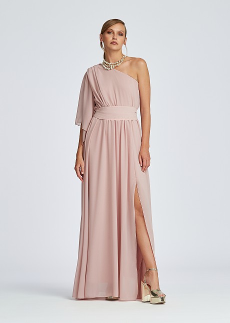 One shoulder maxi dress